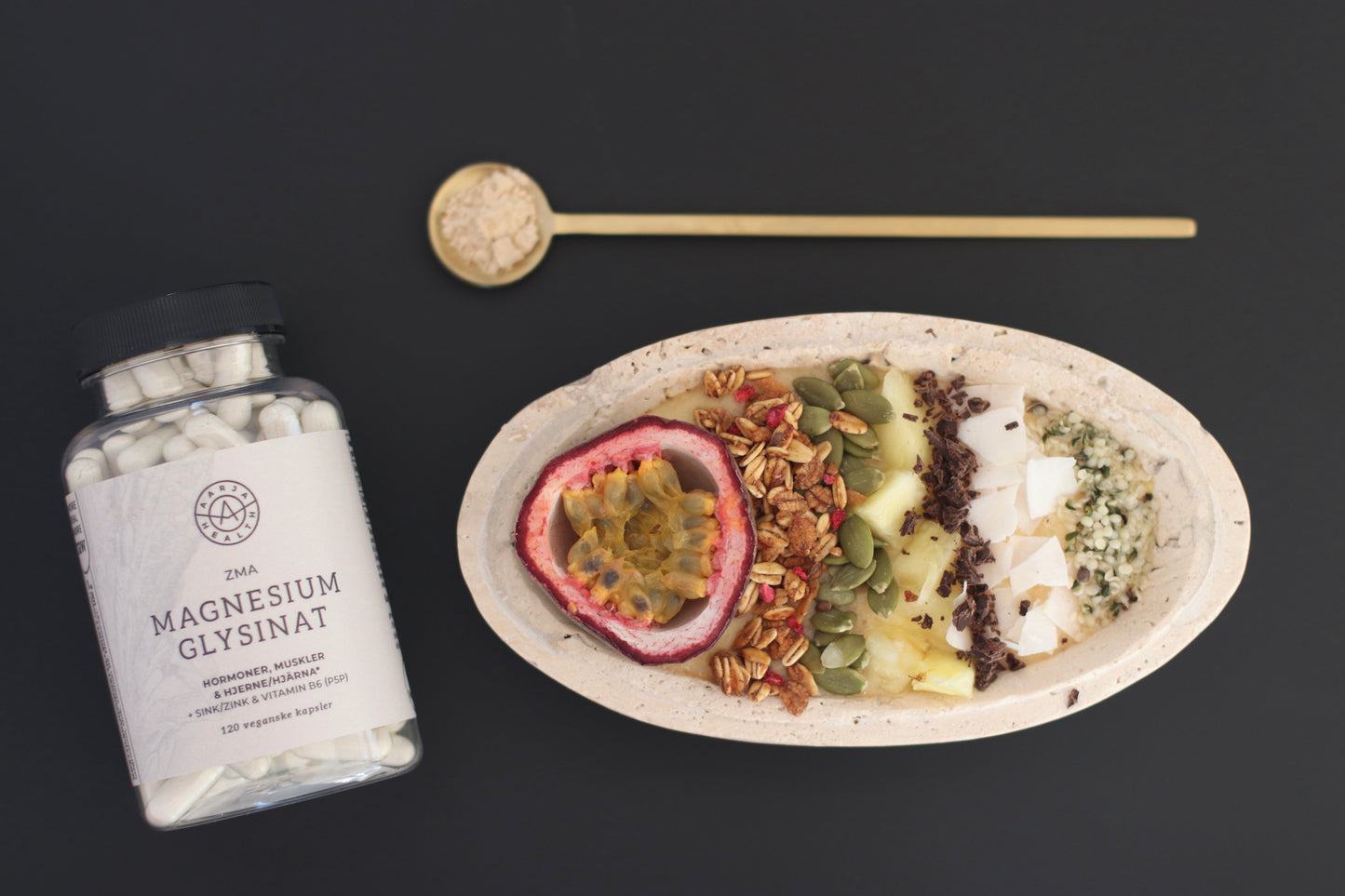 ZMA - MAGNESIUM GLYSINAT MED B6, SINK OG HAMP Aarja Health Norge