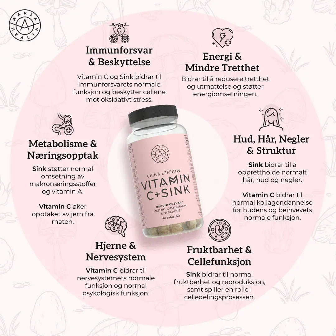 VITAMIN C 500, SINK & CHAGA Aarja Health