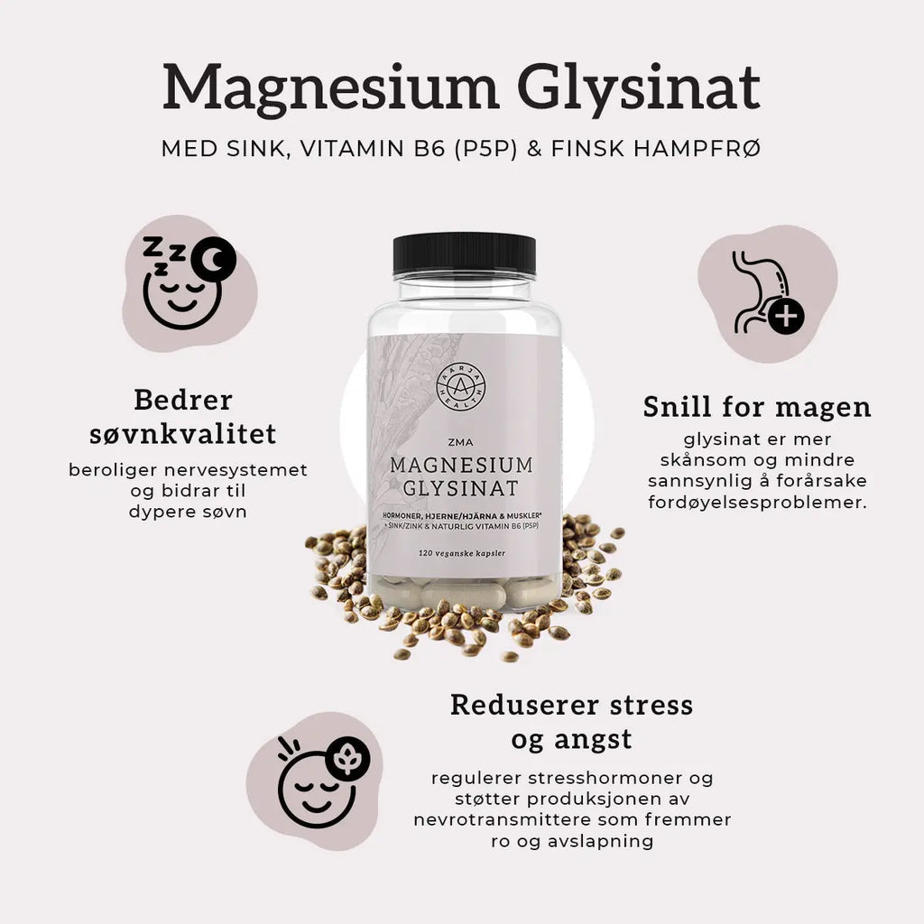ZMA - MAGNESIUM GLYSINAT Aarja Health Norge