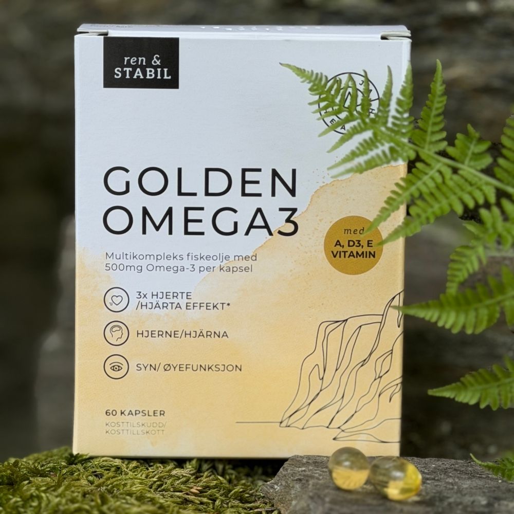 GOLDEN OMEGA3 FISKEOLJE, VIT A, E, D Aarja Health Norge