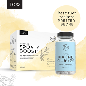 ISOTONISK SPORTY BOOST + TRIPPEL MAGNESIUM Aarja Health Norge