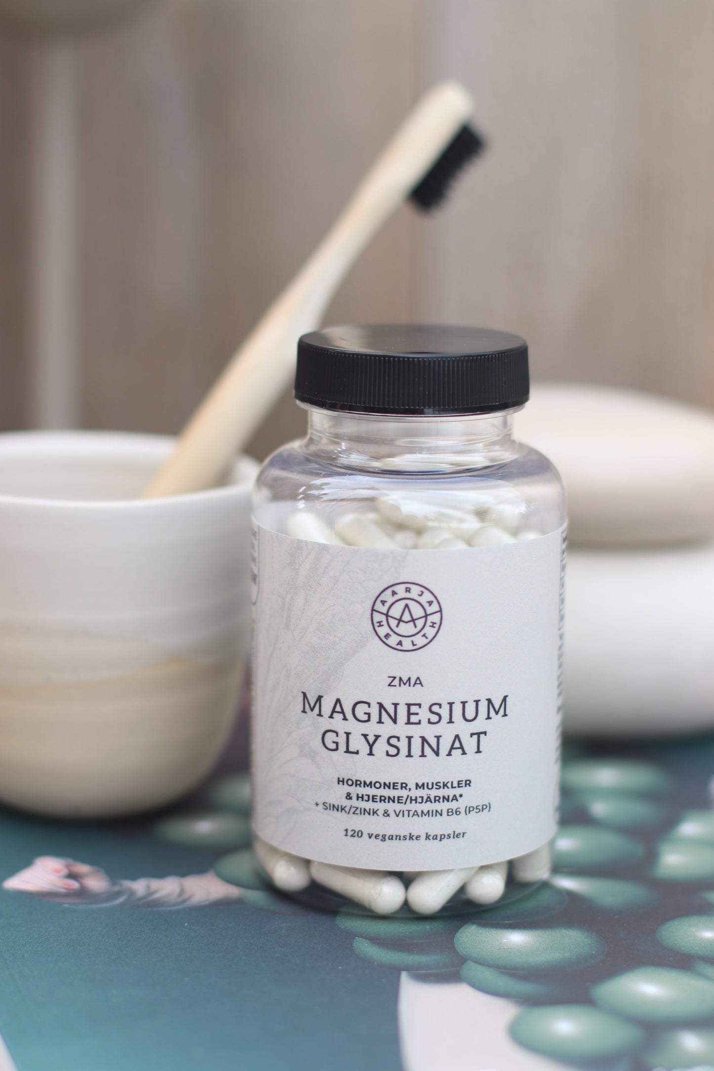 ZMA - MAGNESIUM GLYSINAT MED B6, SINK OG HAMP Aarja Health Norge
