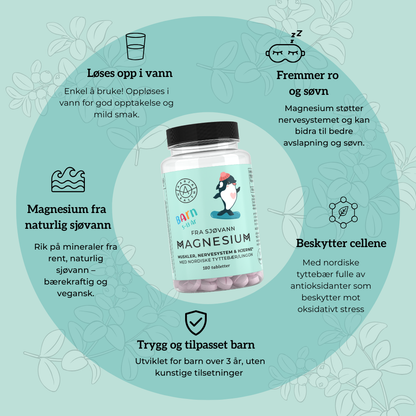 MAGNESIUM & TYTTEBÆR FOR BARN Aarja Health Norge
