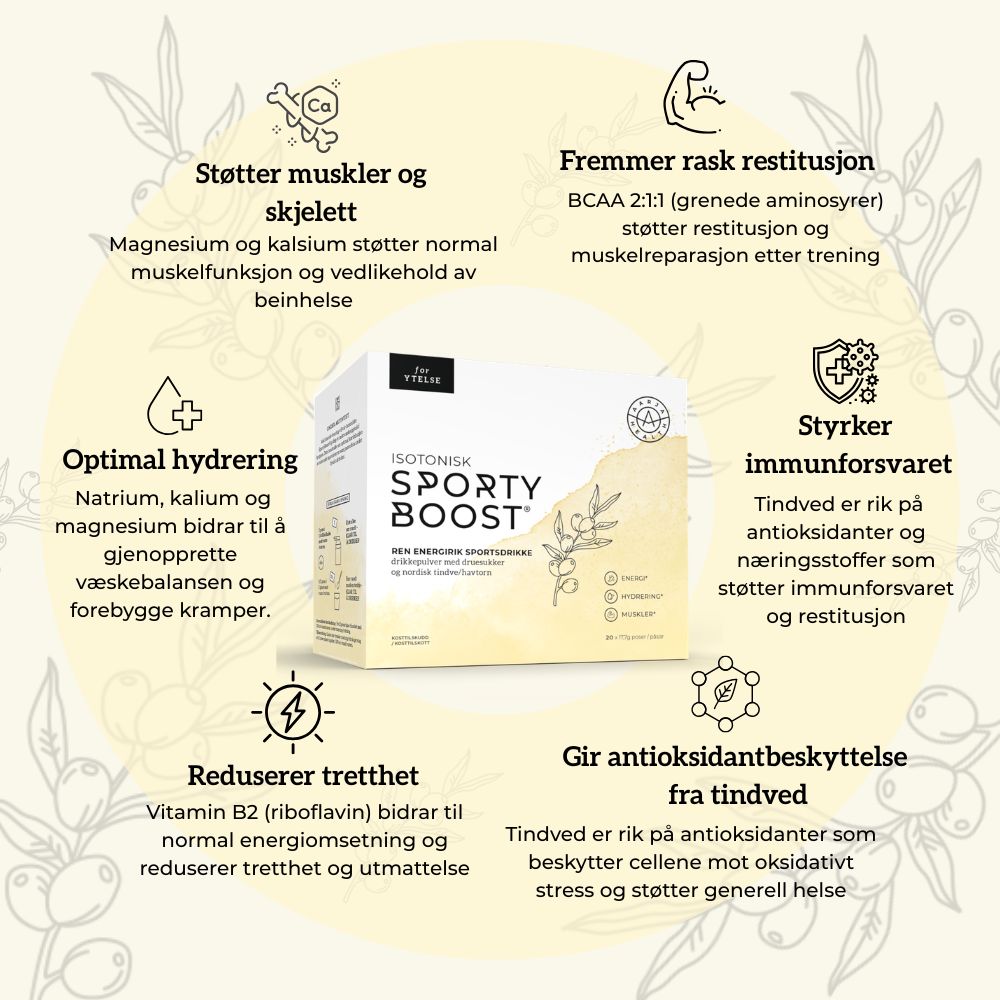 ISOTONISK SPORTY BOOST® MED TINDVE Aarja Health