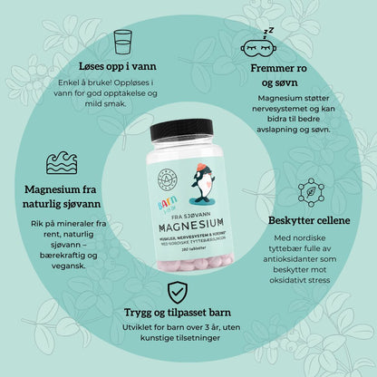 MAGNESIUM MED TYTTEBÆR FOR BARN Aarja Health Norge