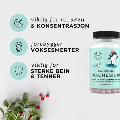 MAGNESIUM & TYTTEBÆR FOR BARN