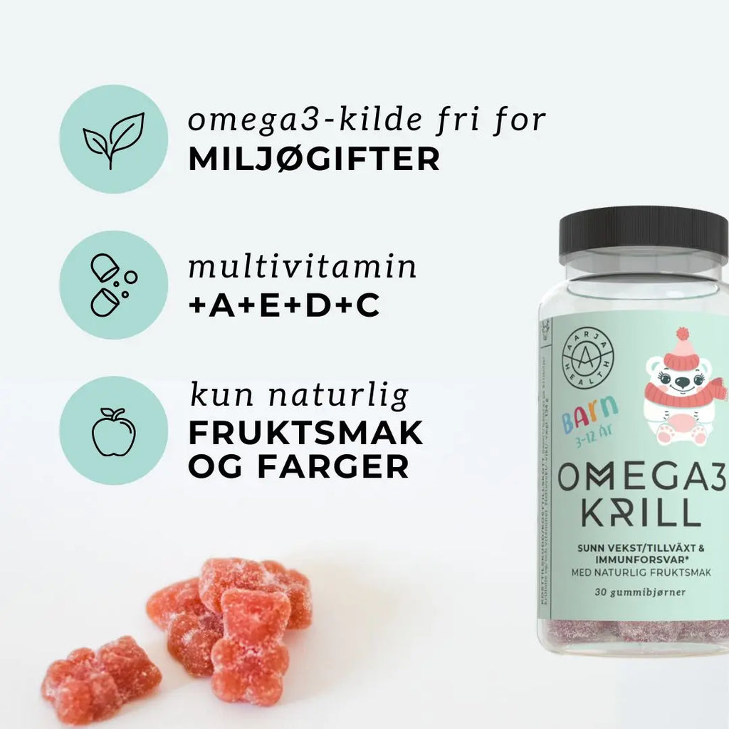 MULTI OMEGA-3 BARN, VIT A, C, D & E Aarja Health