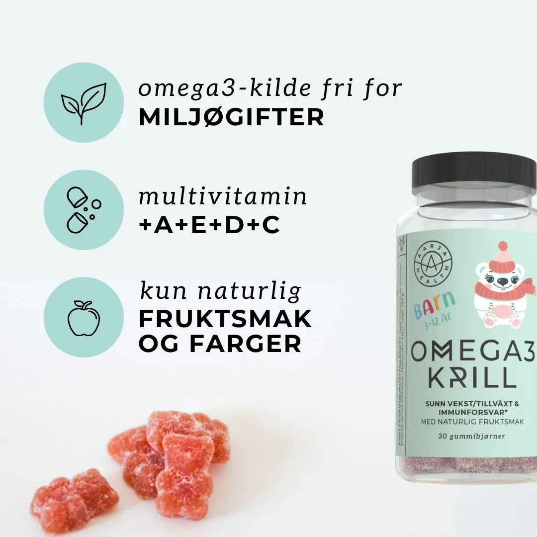 MULTI OMEGA-3 BARN, VIT A, C, D & E Aarja Health