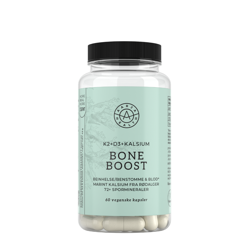 BONE BOOST (D3 OG K2 MED MARINT KALSIUM) Aarja Health