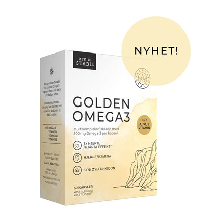 GOLDEN OMEGA3 FISKEOLJE, VIT A, E, D Aarja Health Norge
