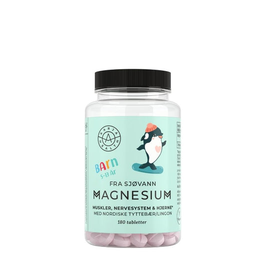 MAGNESIUM MED TYTTEBÆR FOR BARN