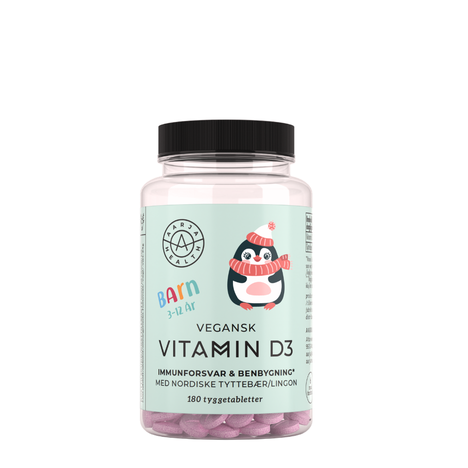 VITAMIN D3 MED TYTTEBÆR FOR BARN Aarja Health