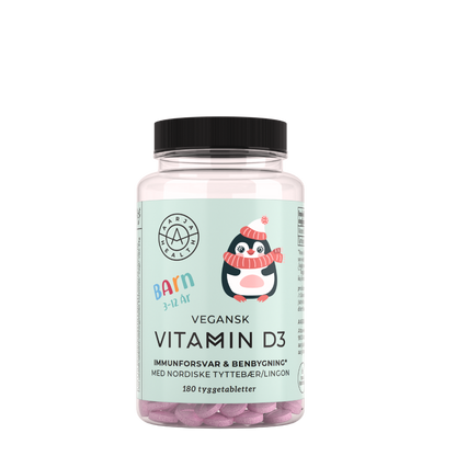 VITAMIN D3 MED TYTTEBÆR FOR BARN Aarja Health