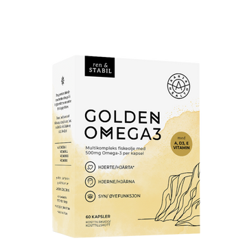 GOLDEN OMEGA3 FISKEOLJE, VIT A, E, D Aarja Health Norge