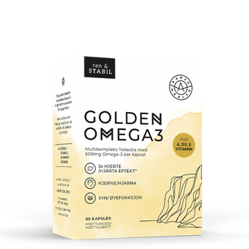GOLDEN OMEGA3 FISKEOLJE, VIT A, E, D Aarja Health Norge