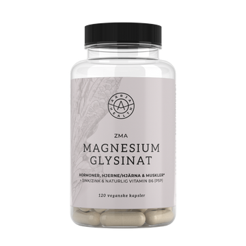 ZMA - MAGNESIUM GLYSINAT MED B6, SINK OG HAMP Aarja Health Norge
