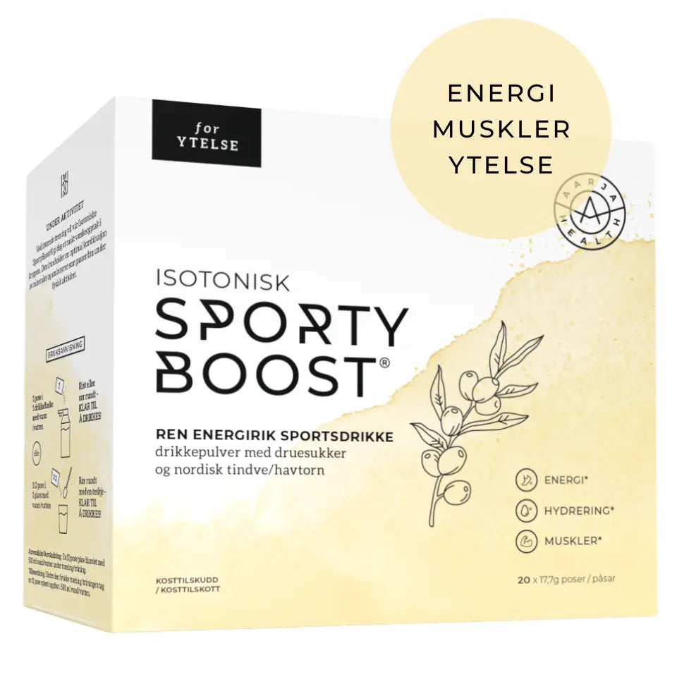 ISOTONISK SPORTY BOOST® & TINDVE Aarja Health