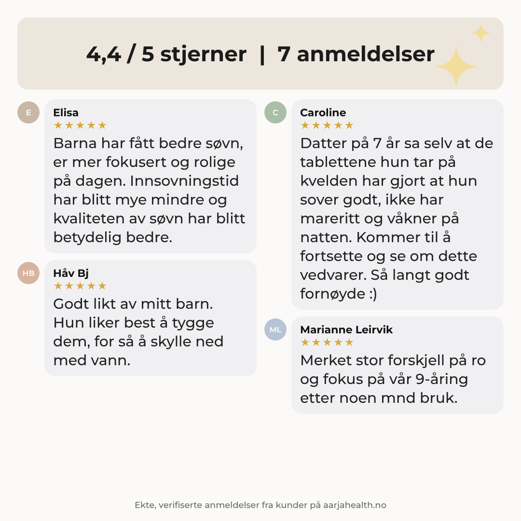 MAGNESIUM MED TYTTEBÆR FOR BARN Aarja Health Norge